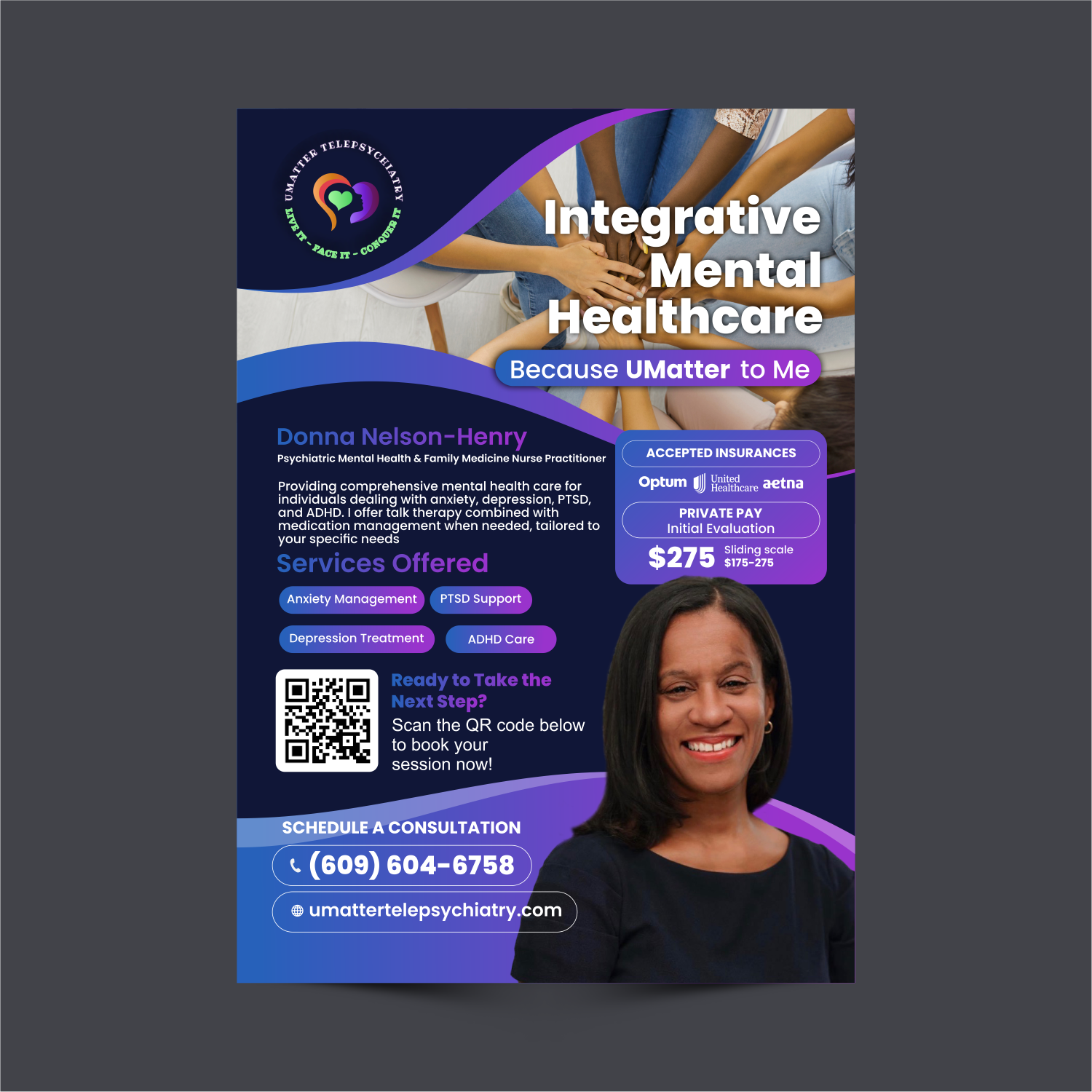 Diseño de Flyer por ThiagoB para U Matter Telepsychiatry Healthcare Services | Diseño #33851030