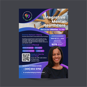 Diseño de Flyer por ThiagoB para U Matter Telepsychiatry Healthcare Services | Diseño: #33851030