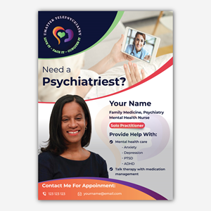 Diseño de Flyer por Bidita Saha para U Matter Telepsychiatry Healthcare Services | Diseño: #33845521
