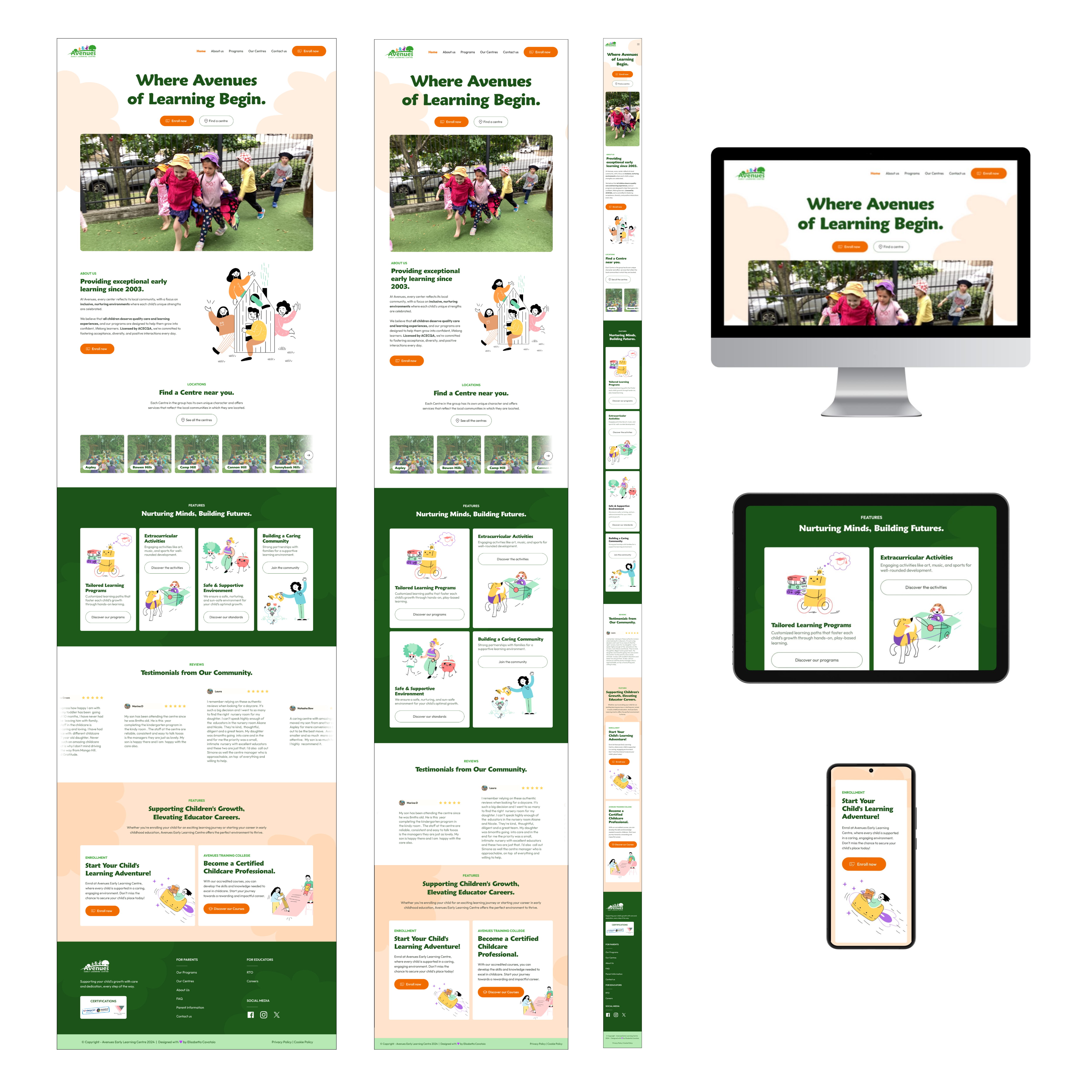 Web Design by Elisabetta Cavataio for Little Lane Early Learning Centre | Design #33974093