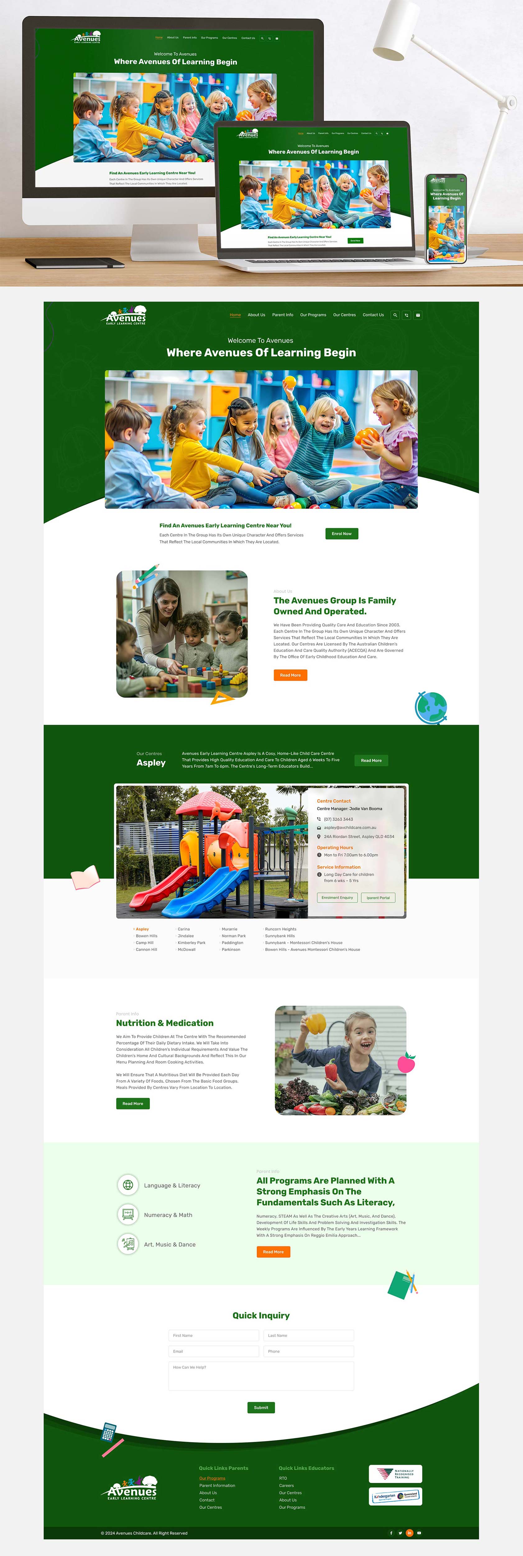 Web Design par Ved Web Services pour Little Lane Early Learning Centre | Design #33862966
