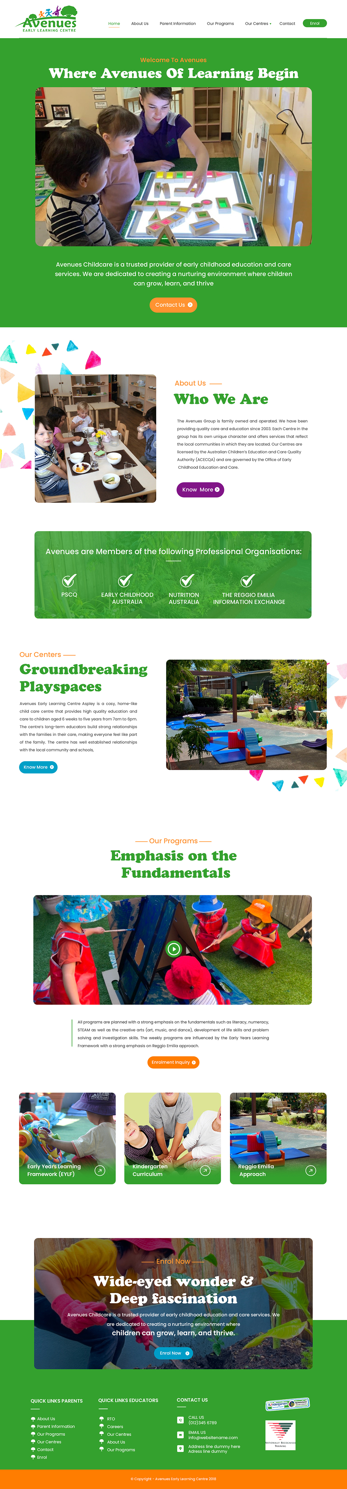 Web Design by Creations Box 2015 for Little Lane Early Learning Centre | Design #33864612