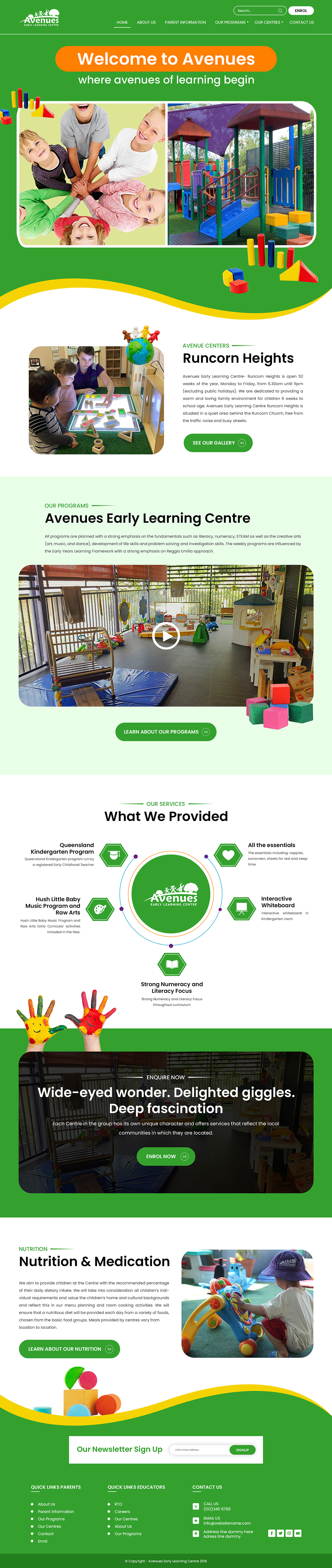 Web Design by Creations Box 2015 for Little Lane Early Learning Centre | Design #33864616