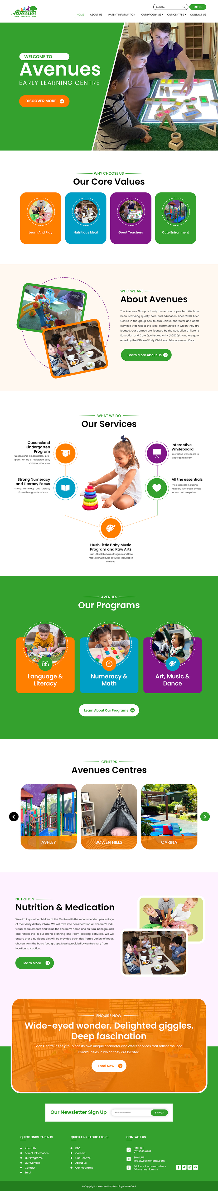 Web Design by Creations Box 2015 for Little Lane Early Learning Centre | Design #33864618
