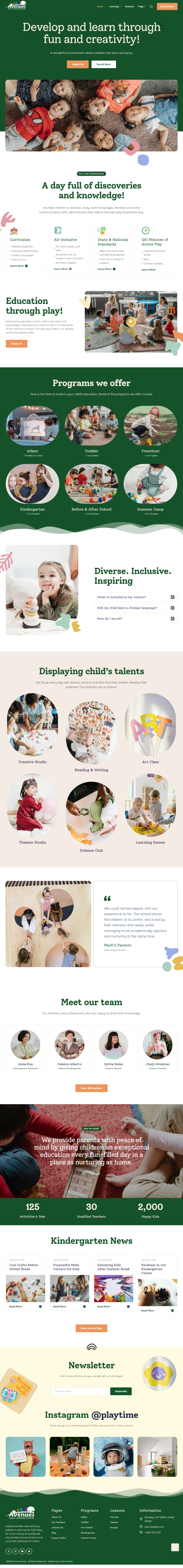 Web Design by Amd87 for Little Lane Early Learning Centre | Design #33857578