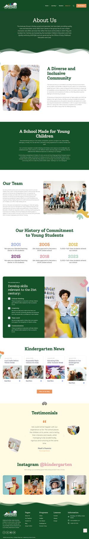 Web Design by Amd87 for Little Lane Early Learning Centre | Design: #33857598