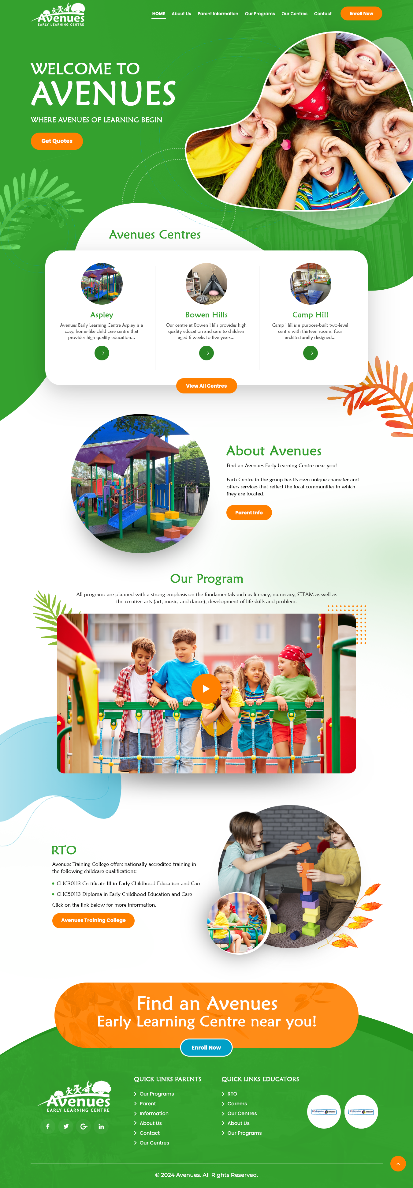 Web Design par NZ Creatives pour Little Lane Early Learning Centre | Design #33863093