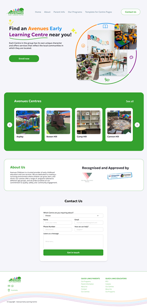 Web Design by Taufik H for Little Lane Early Learning Centre | Design: #33868963
