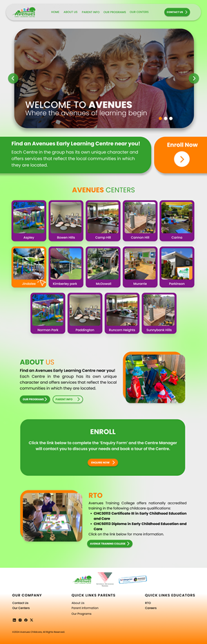 Web Design by Taufik H for Little Lane Early Learning Centre | Design: #33869035