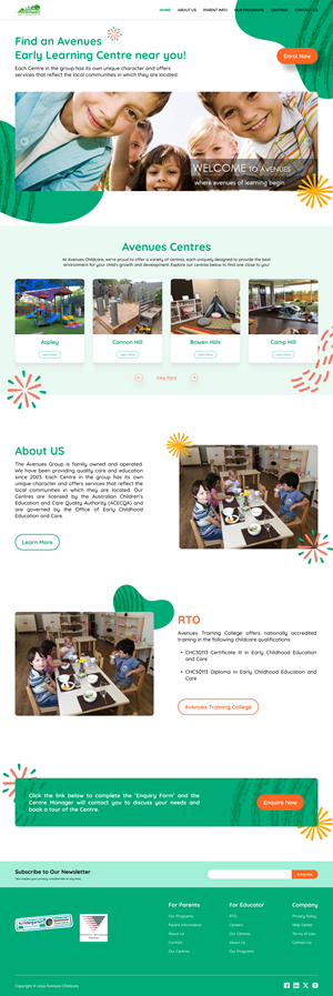 Web Design by Taufik H for Little Lane Early Learning Centre | Design: #33869049
