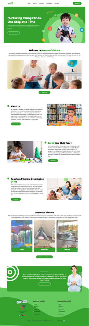 Web Design by Taufik H for Little Lane Early Learning Centre | Design #33874528