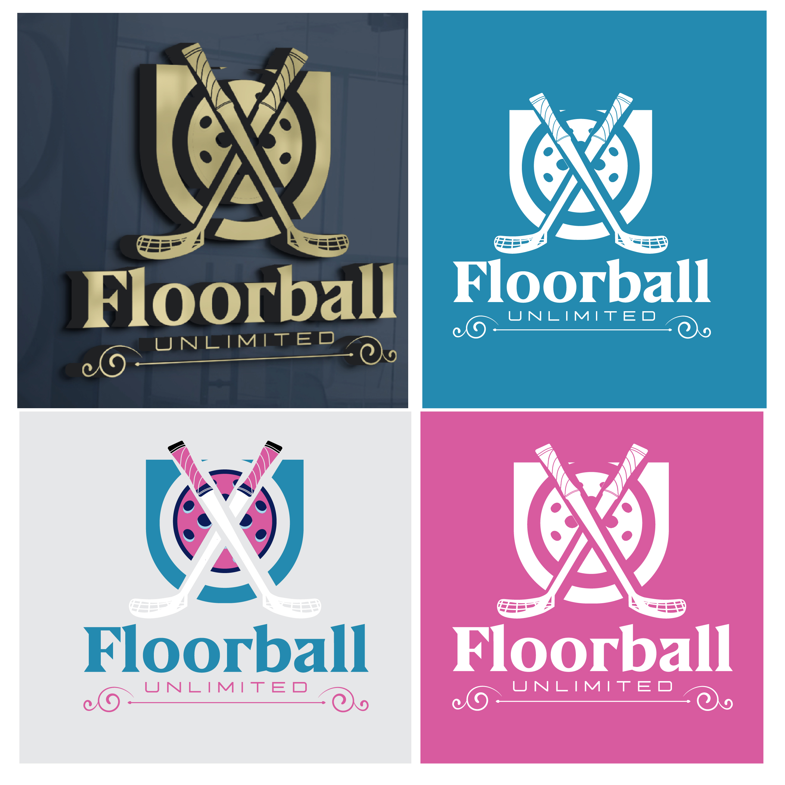 Diseño de Logo por jobayor73 para Floorball Unlimited | Diseño #33871940