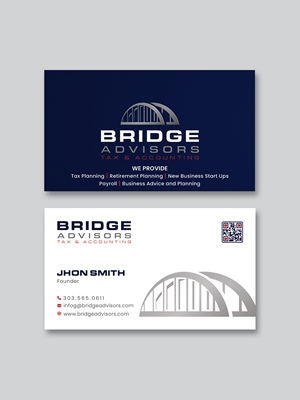 Visitenkarten-Design von Designer Mamun für Bridge Advisors LLC | Design #33849356