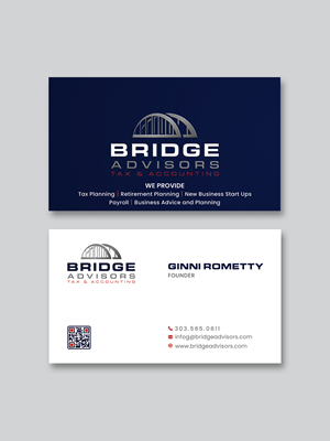 Business Card Design by Creative Moon Design for Bridge Advisors LLC | Design: #33849423