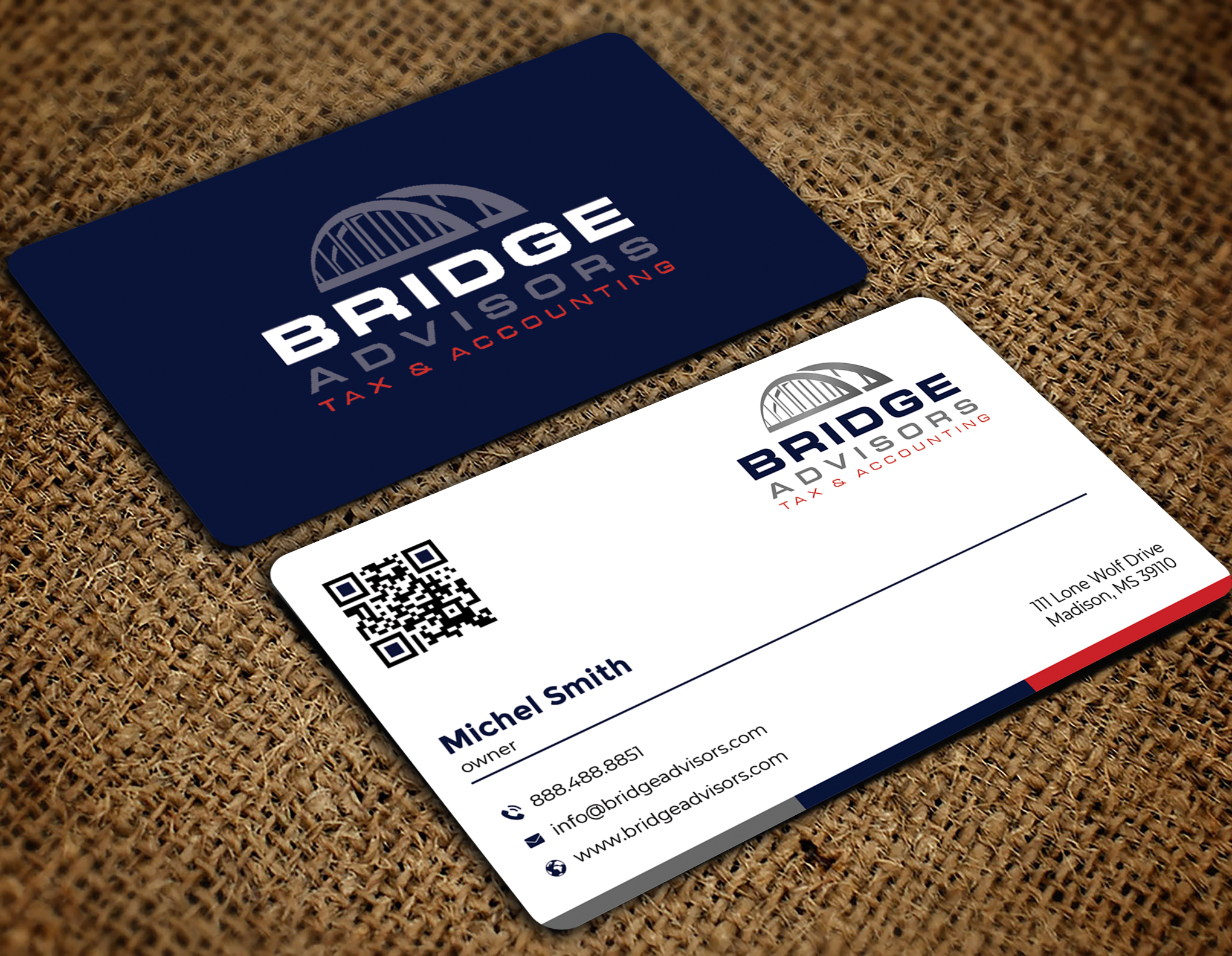 Business Card Design by Graphixpointt for Bridge Advisors LLC | Design #33850400