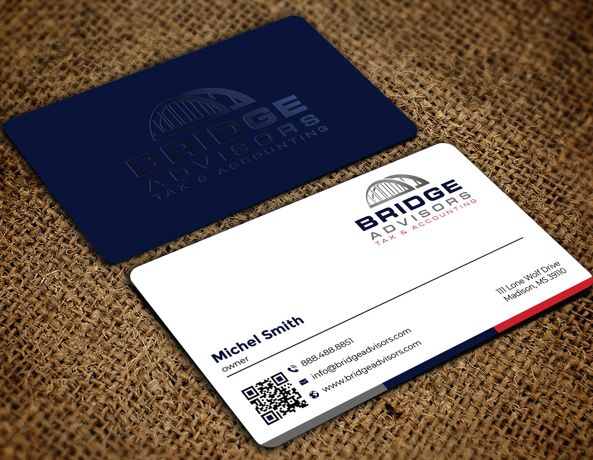 Design de Carte de Visite par Graphixpointt pour Bridge Advisors LLC | Design #33850471