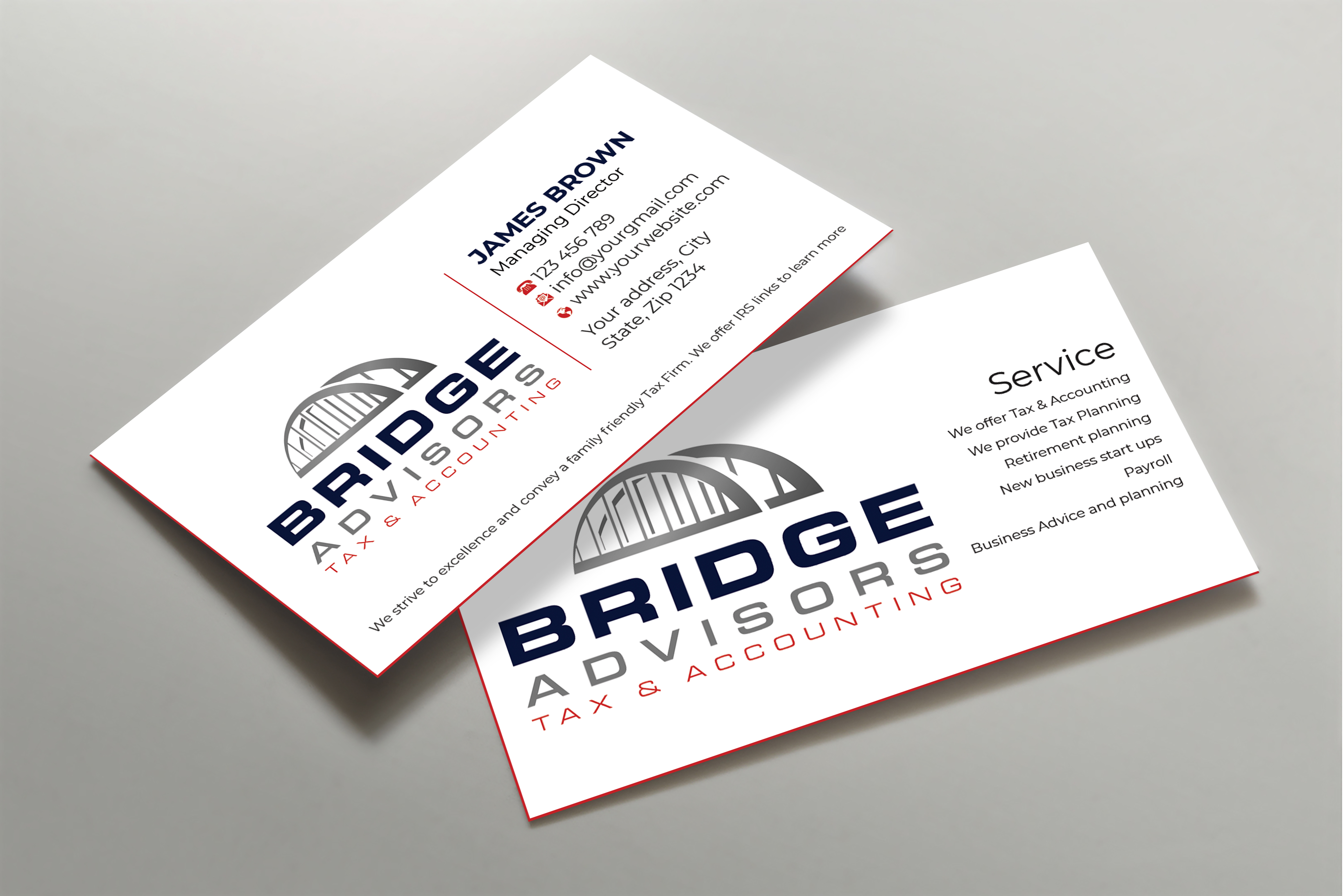 Design de Carte de Visite par Expert Bappy pour Bridge Advisors LLC | Design #33849176