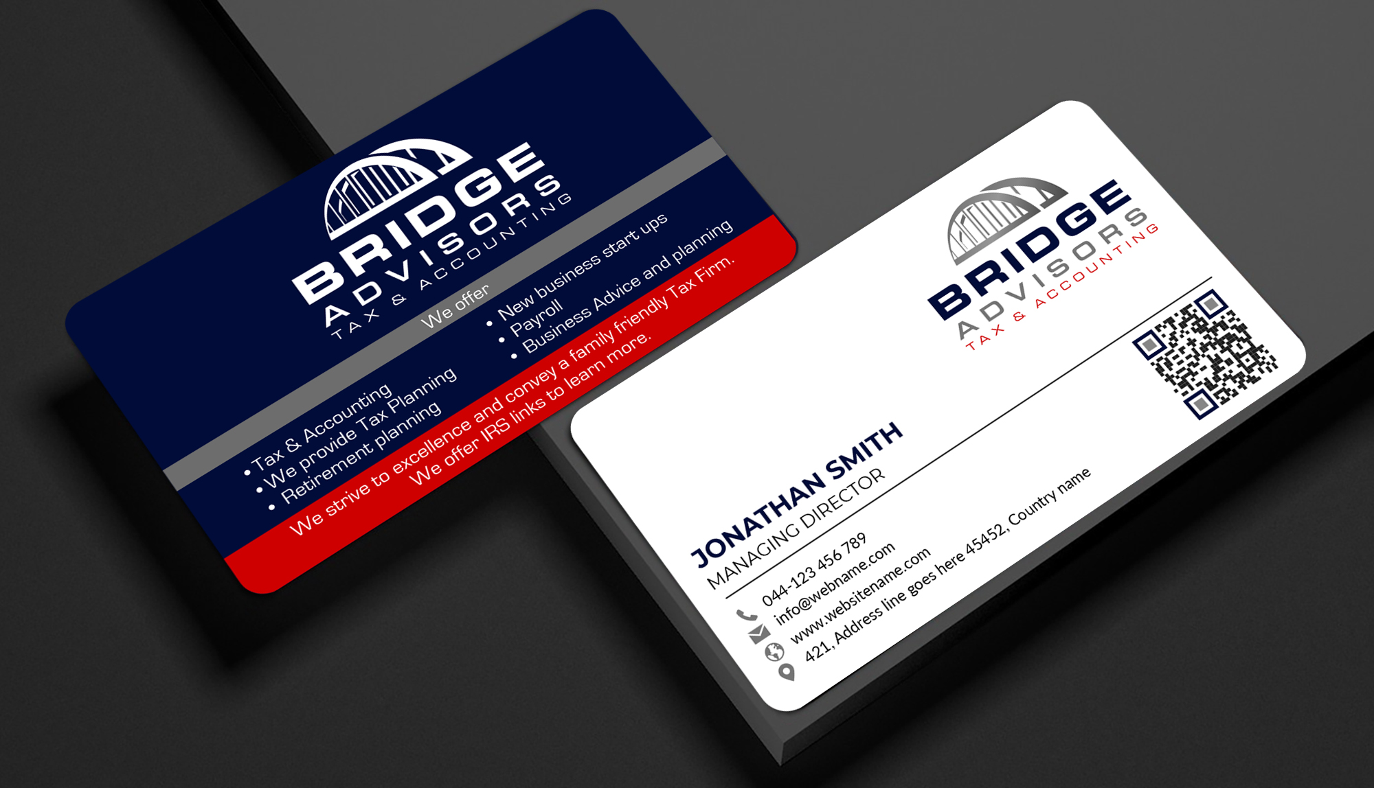 Business Card Design by JS Desiger for Bridge Advisors LLC | Design #33849428
