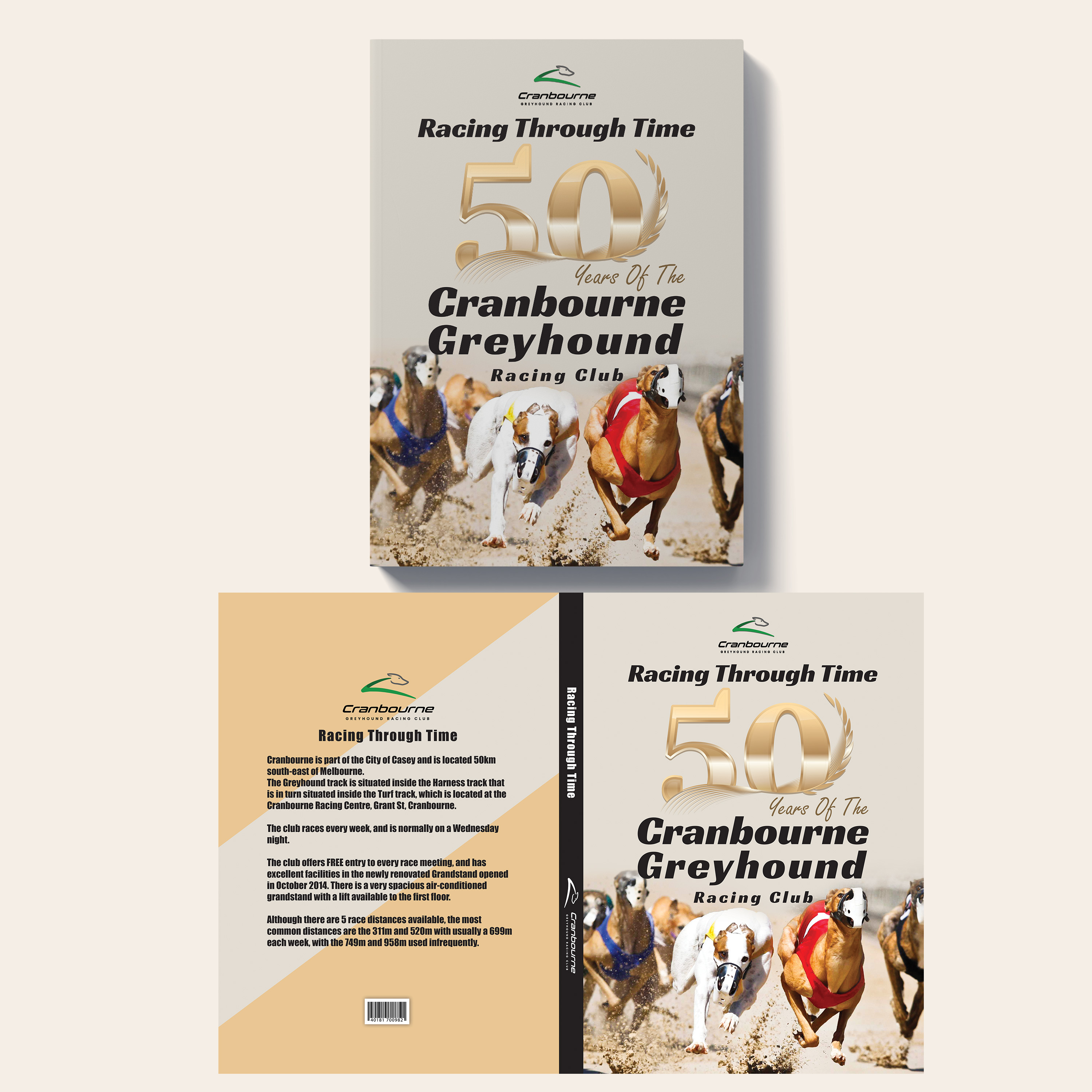 Book Cover Design by Miguel Silva for Cranbourne Greyhound Racing Club | Design #33867110