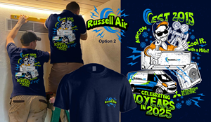 Russell Air 10 years Teeshirt design 