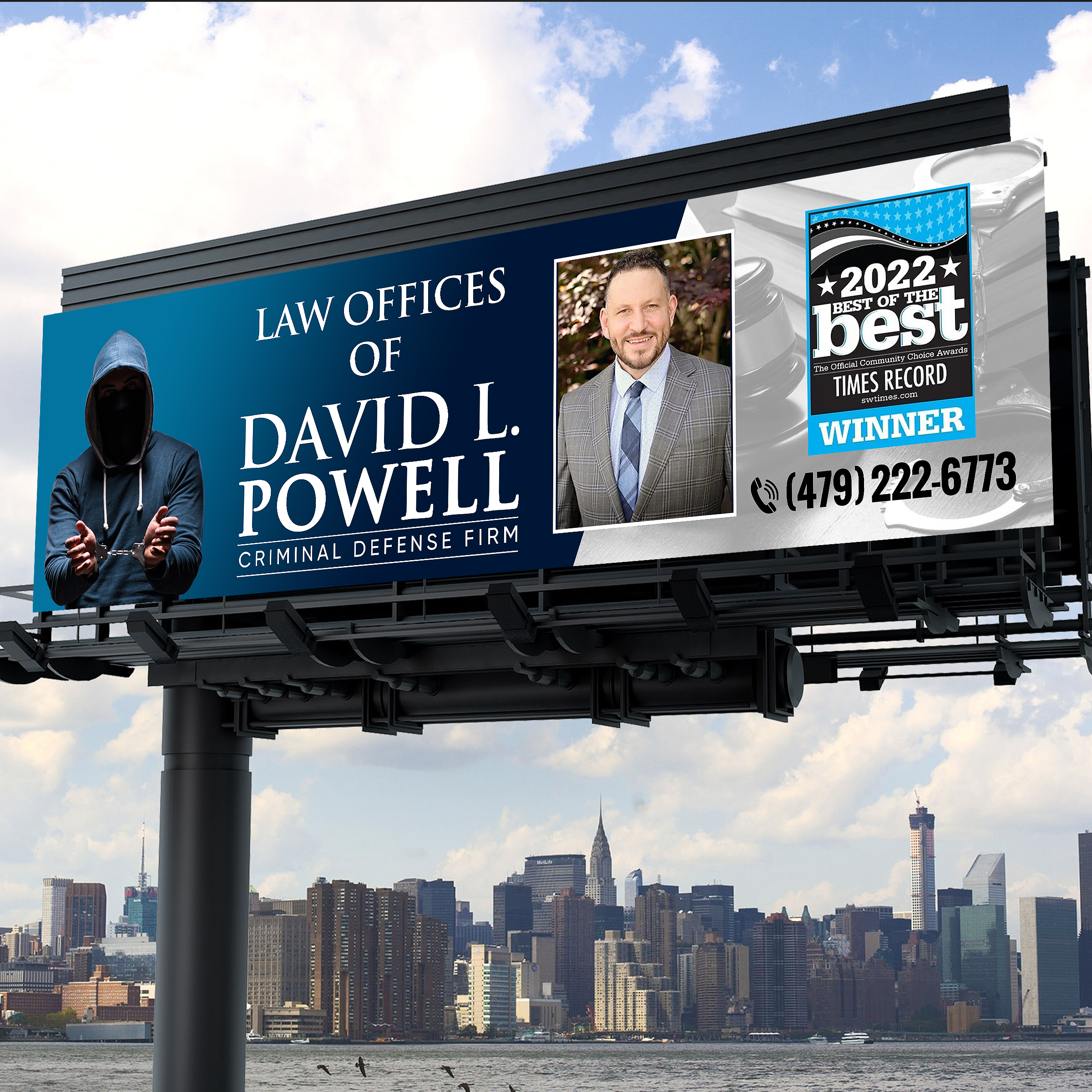 Billboard Design by Designers Hub for Law Offices of David L Powell, PLLC | Design #33870699