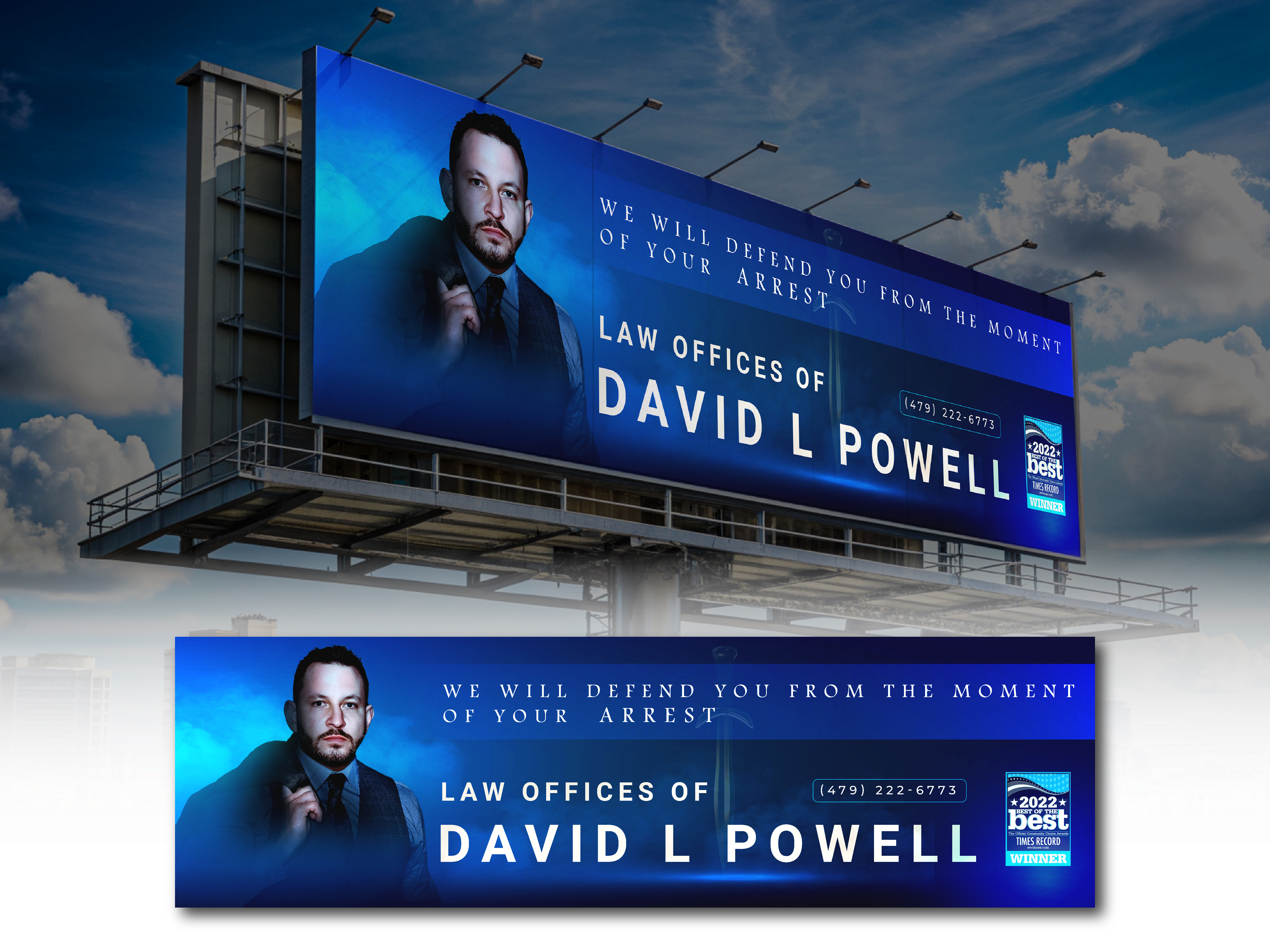 Billboard Design by nirmla450 for Law Offices of David L Powell, PLLC | Design #33908163