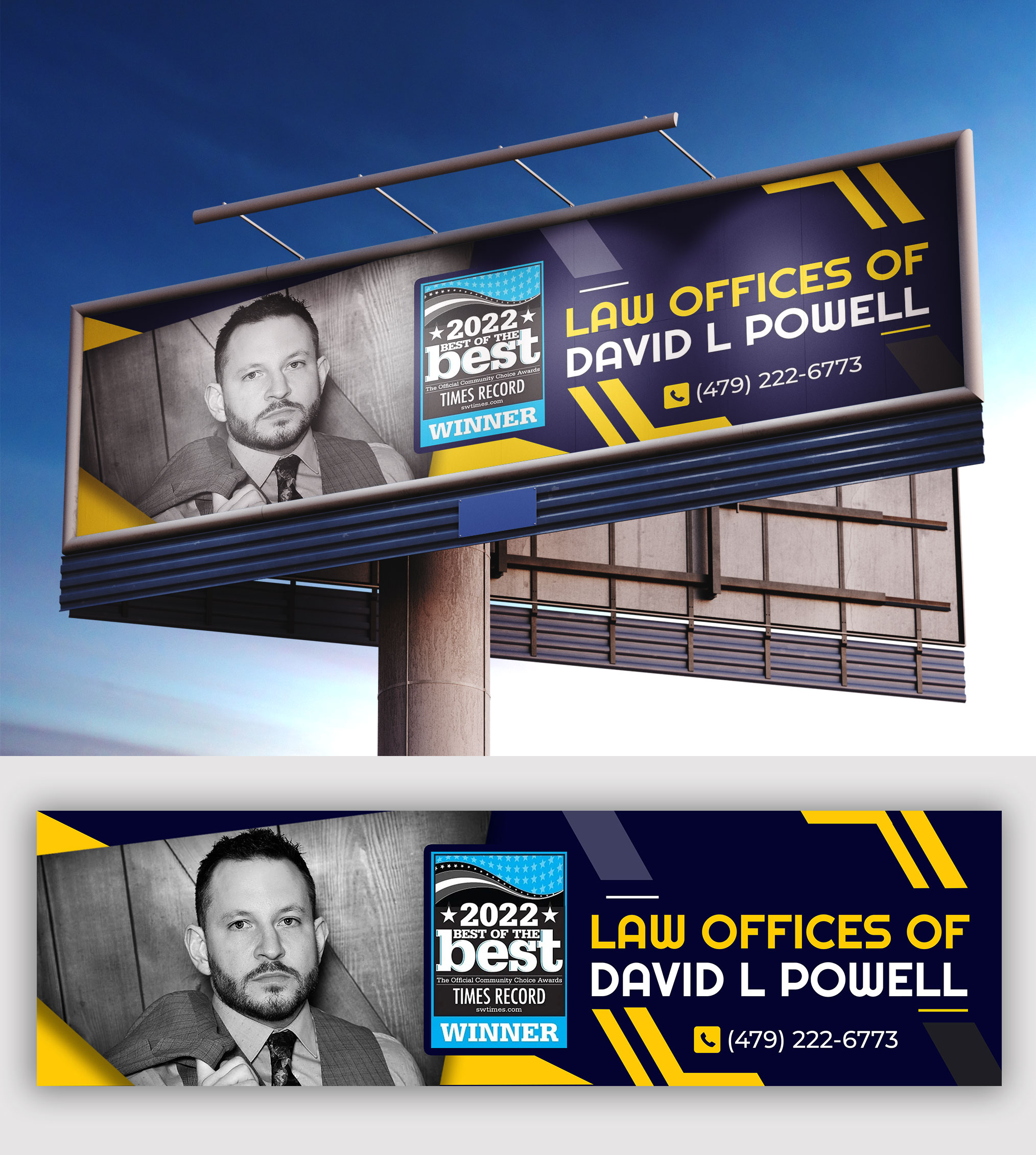 Billboard Design by Syed sami for Law Offices of David L Powell, PLLC | Design #33871352