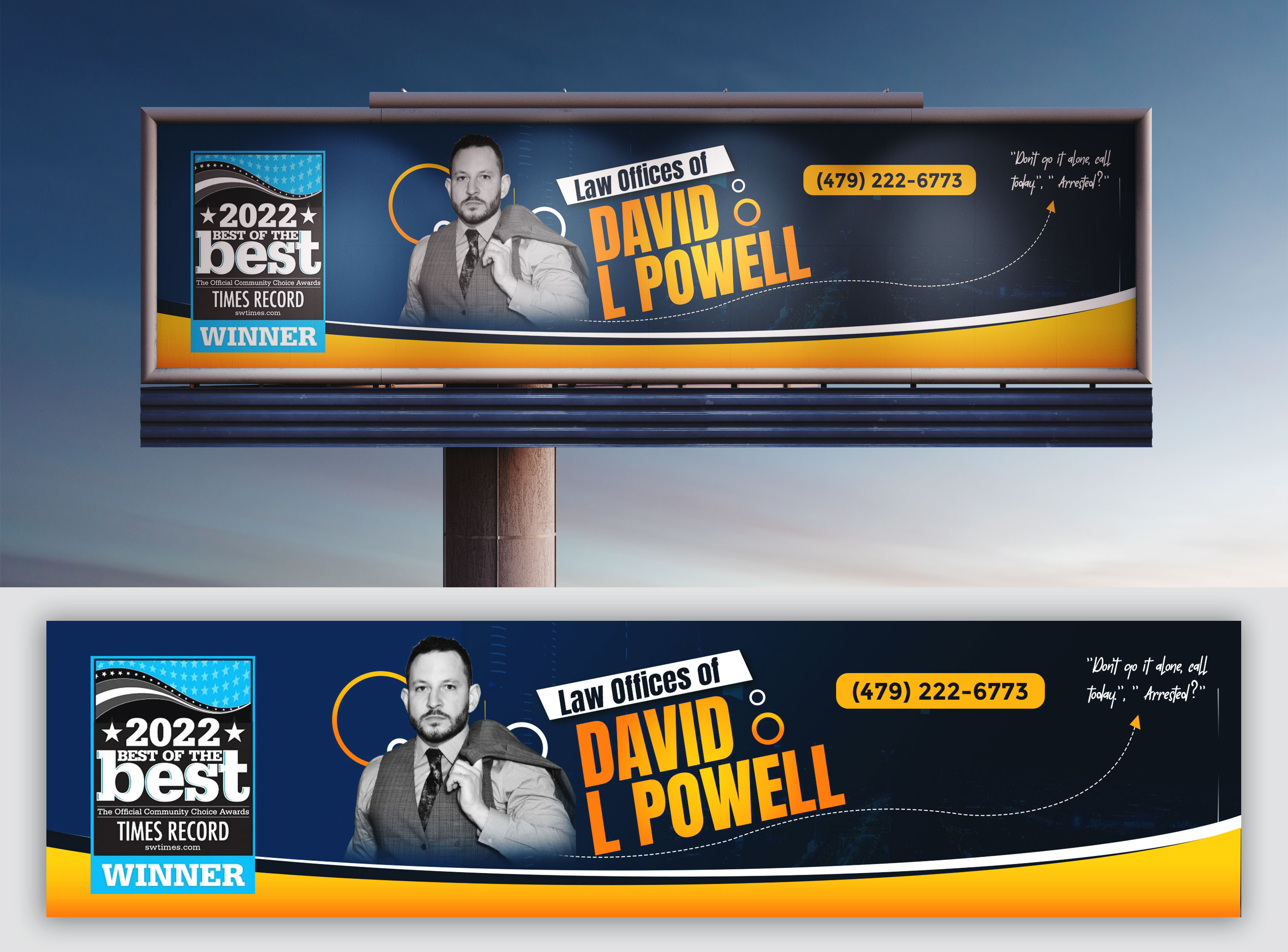 Billboard Design by Syed sami for Law Offices of David L Powell, PLLC | Design #33871943