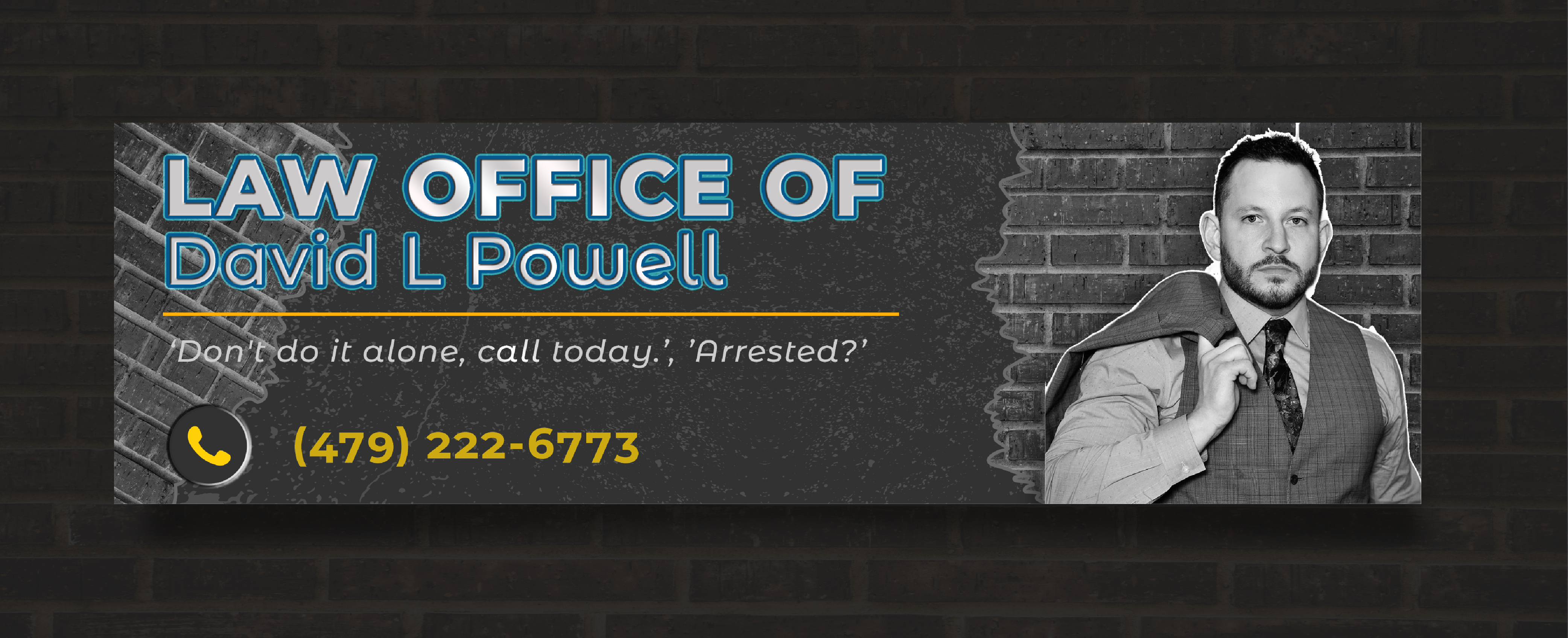 Design de Panneau par LENTERA DESIGN 2 pour Law Offices of David L Powell, PLLC | Design #33881220
