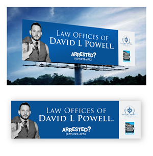 Billboard Design by COLOURS BRANDING for Law Offices of David L Powell, PLLC | Design: #33879375