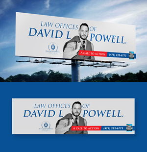 Billboard Design by COLOURS BRANDING for Law Offices of David L Powell, PLLC | Design: #33879679