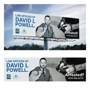 Billboard Design by COLOURS BRANDING for Law Offices of David L Powell, PLLC | Design: #33882044