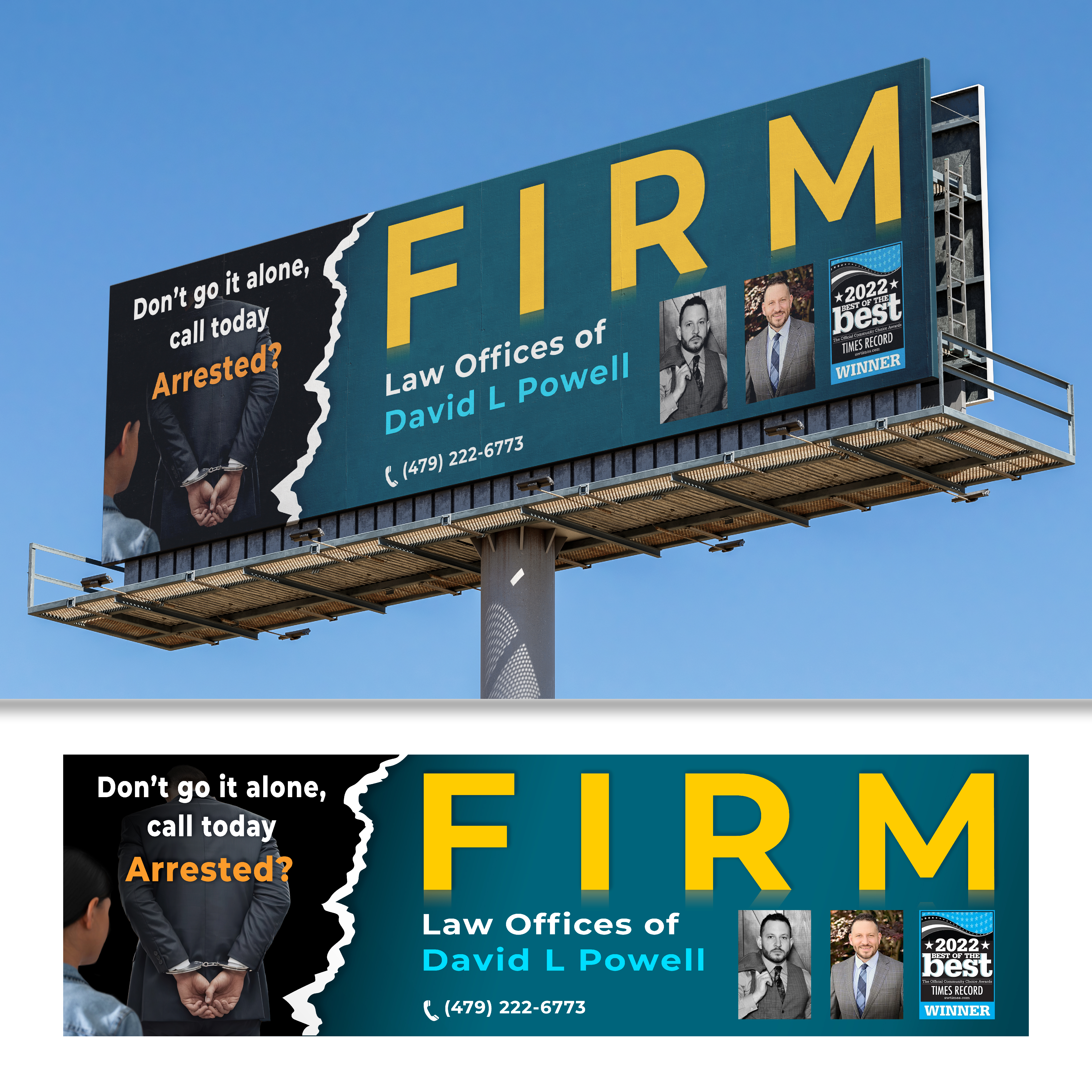 Billboard Design by iank for Law Offices of David L Powell, PLLC | Design #33881912