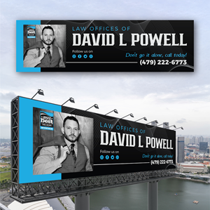 Billboard Design by Designed by MS for Law Offices of David L Powell, PLLC | Design: #33881353
