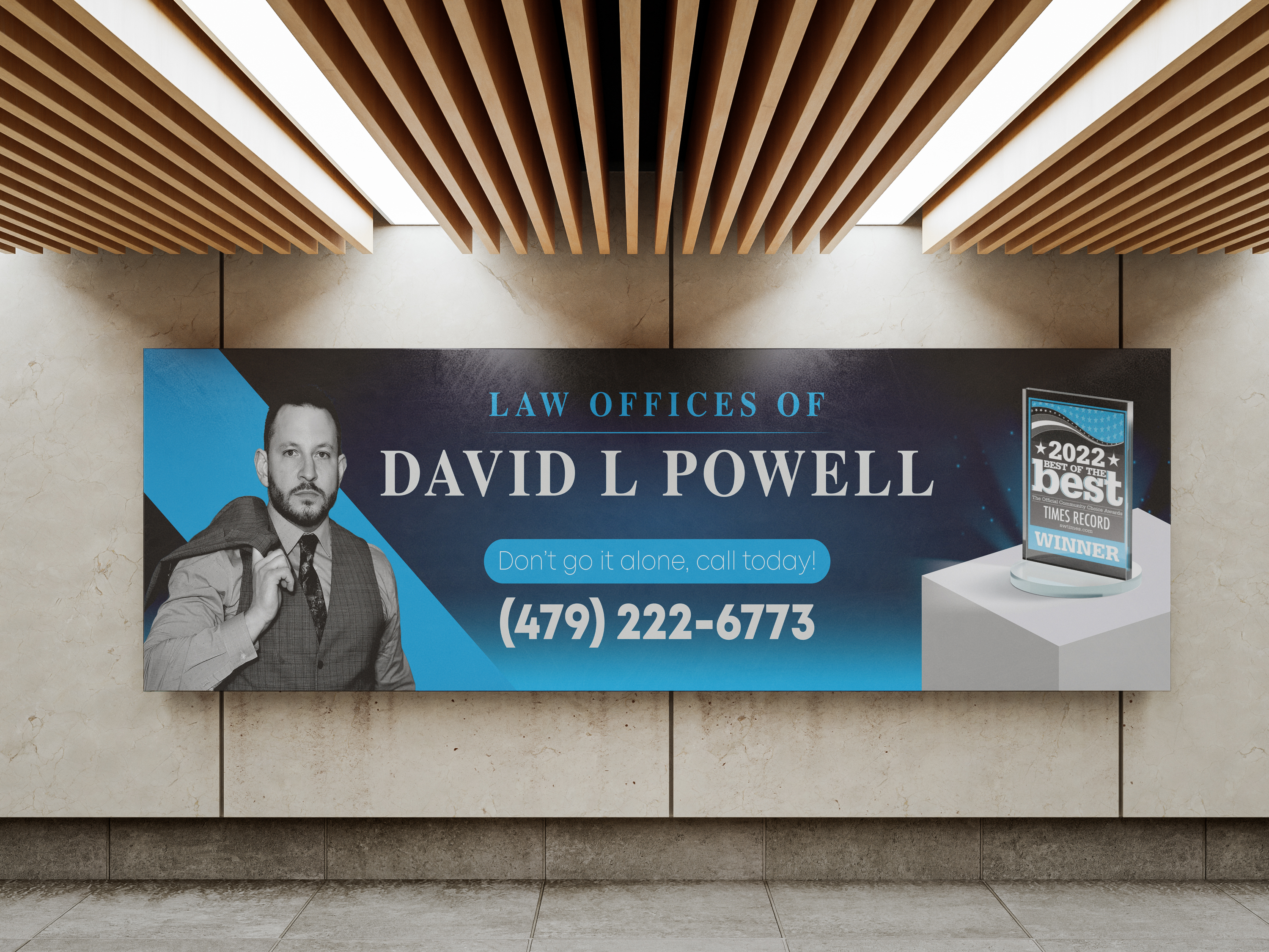 Billboard Design by Designed by MS for Law Offices of David L Powell, PLLC | Design #33887718