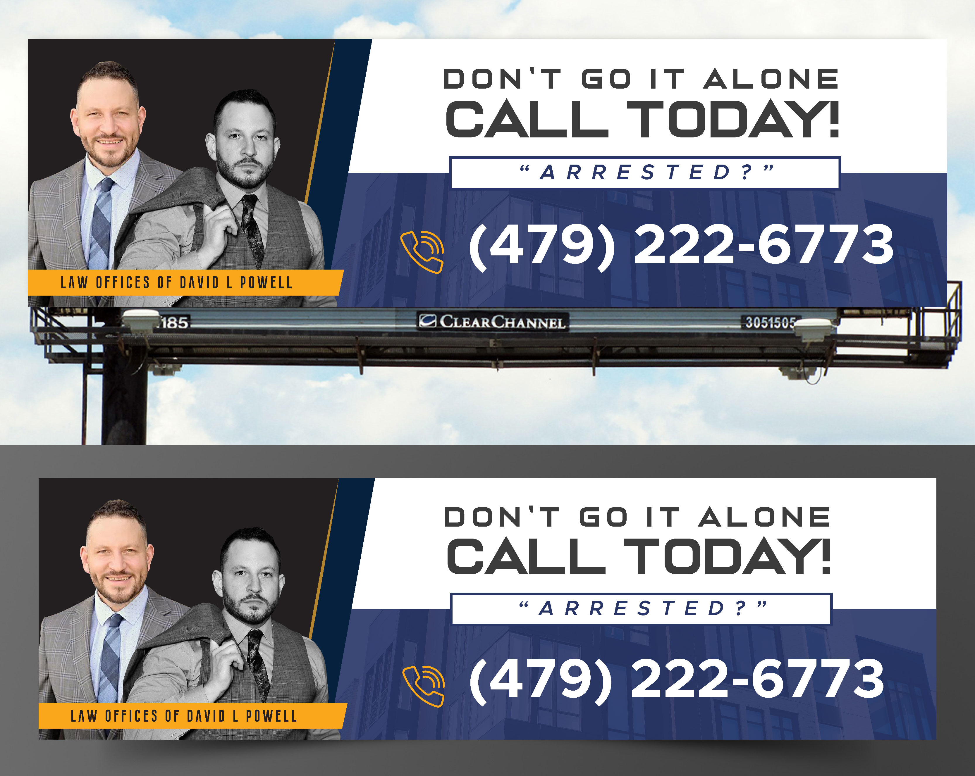 Billboard Design by devidigitalart for Law Offices of David L Powell, PLLC | Design #33892635