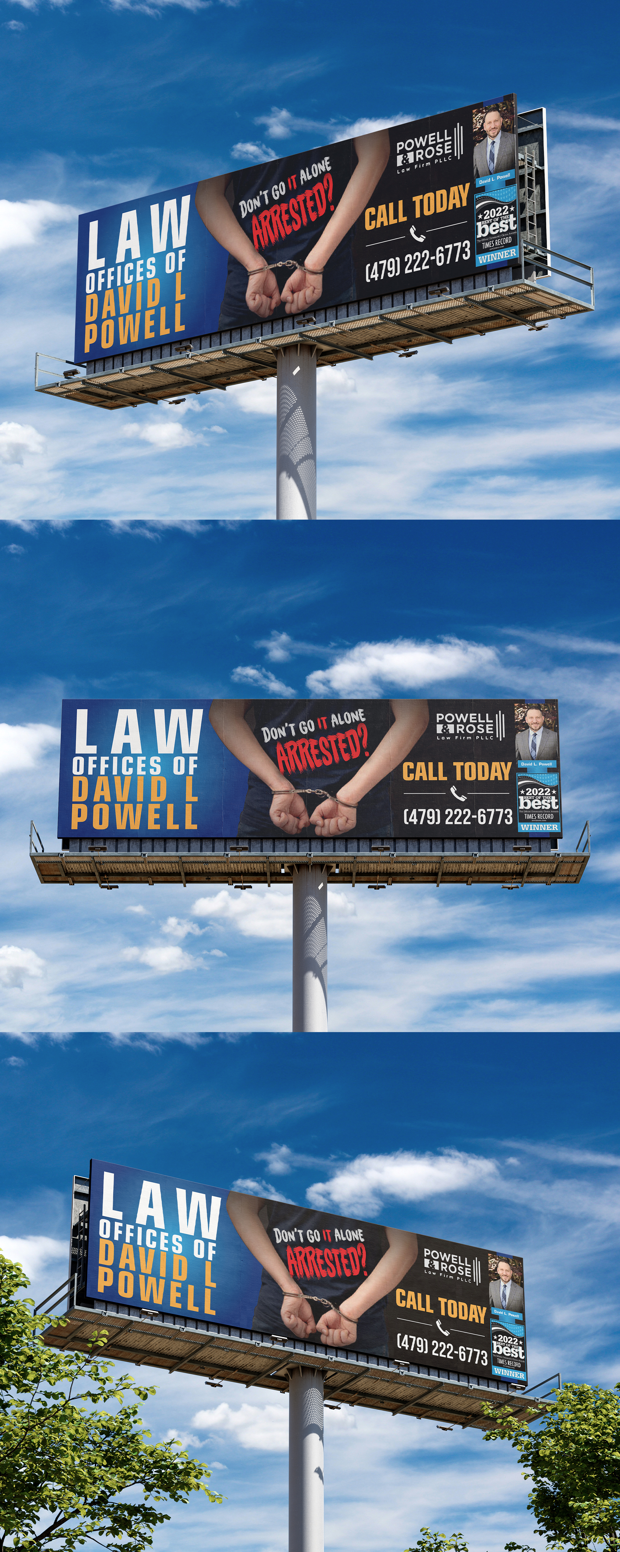 Billboard Design by svkreatives for Law Offices of David L Powell, PLLC | Design #33883803