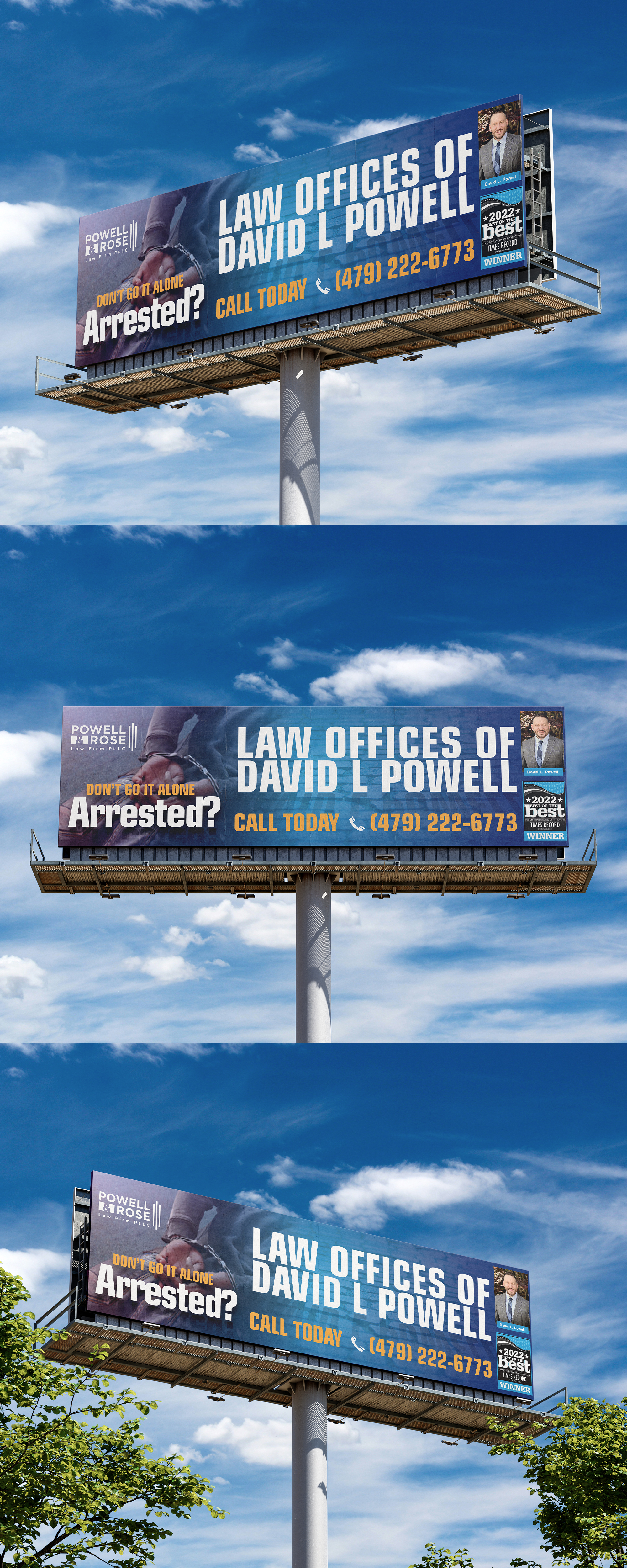 Billboard Design by svkreatives for Law Offices of David L Powell, PLLC | Design #33884221
