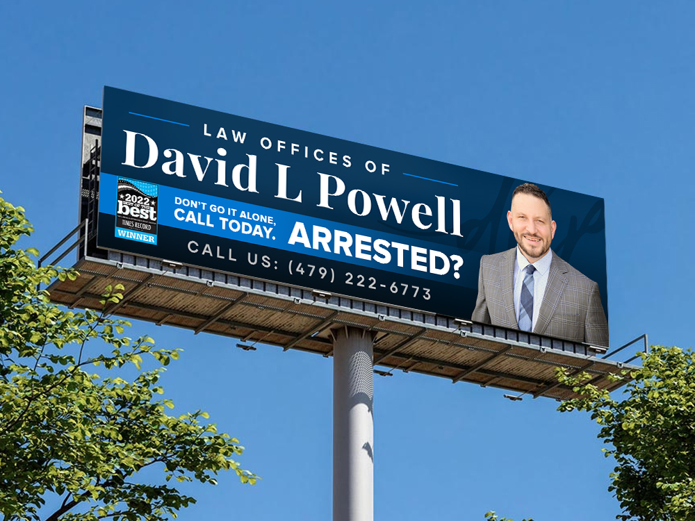 Diseño de Cartelera por ARTOGRAPHY para Law Offices of David L Powell, PLLC | Diseño #33879910