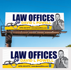 Design de Panneau par Aurora:) pour Law Offices of David L Powell, PLLC | Design : #33871016
