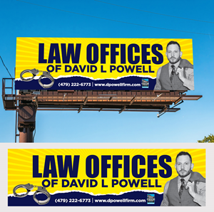 Design de Panneau par Aurora:) pour Law Offices of David L Powell, PLLC | Design : #33871018