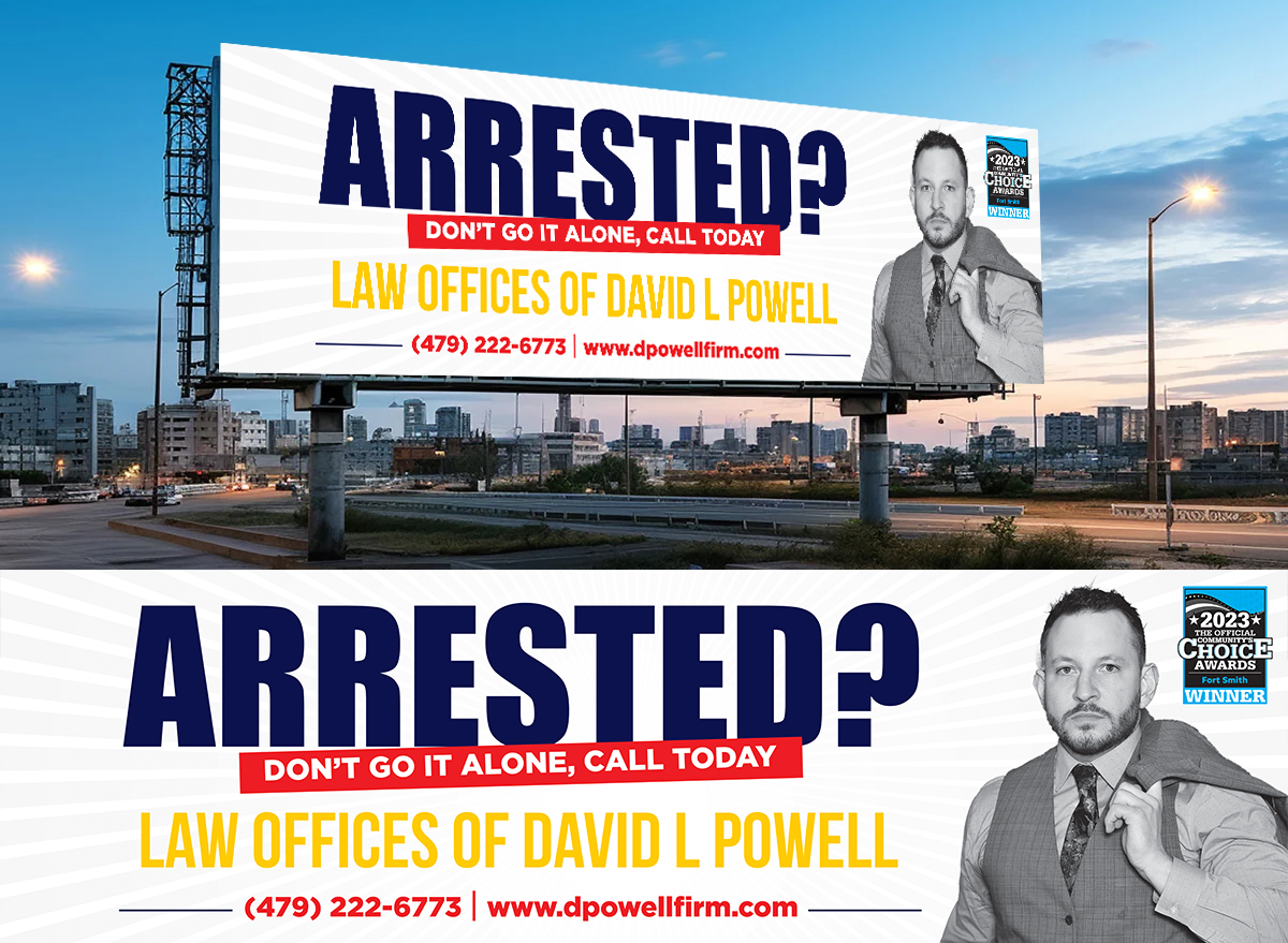 Diseño de Cartelera por Aurora:) para Law Offices of David L Powell, PLLC | Diseño #33871417