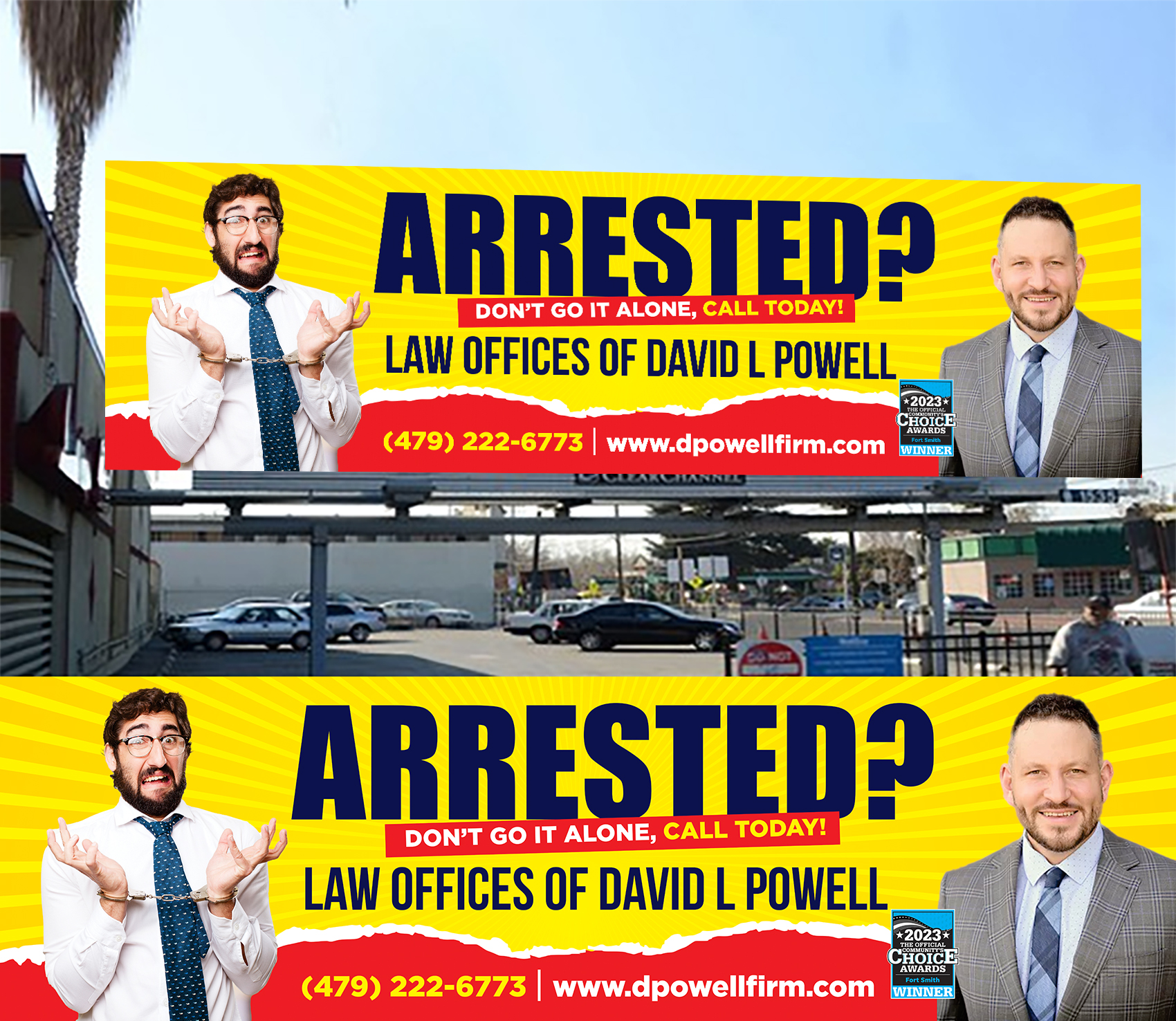 Billboard Design by Aurora:) for Law Offices of David L Powell, PLLC | Design #33883665