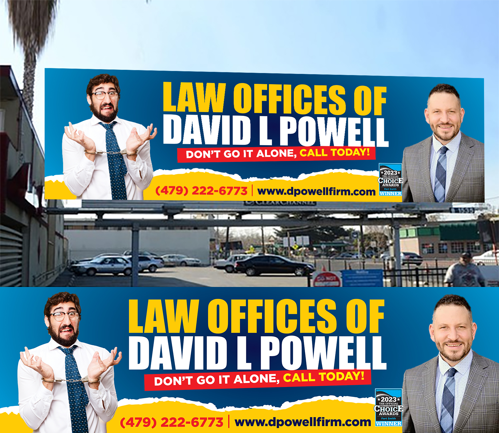 Billboard Design by Aurora:) for Law Offices of David L Powell, PLLC | Design #33883745