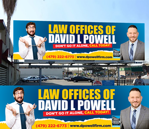 Design de Panneau par Aurora:) pour Law Offices of David L Powell, PLLC | Design : #33883745