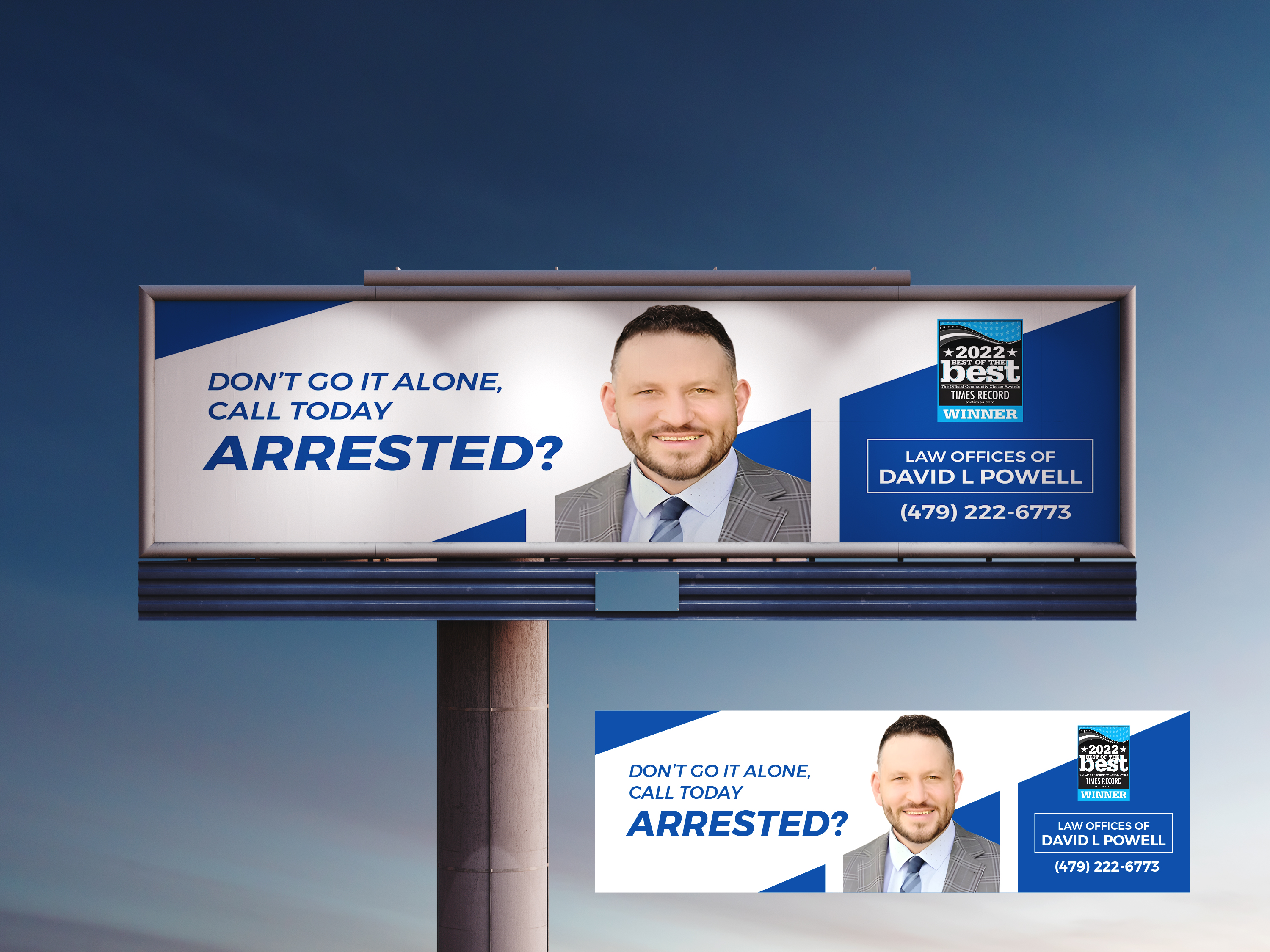 Billboard Design by Mofuza for Law Offices of David L Powell, PLLC | Design #33900438