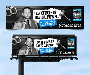 Billboard Design by Graphic Guy for Law Offices of David L Powell, PLLC | Design #33876578