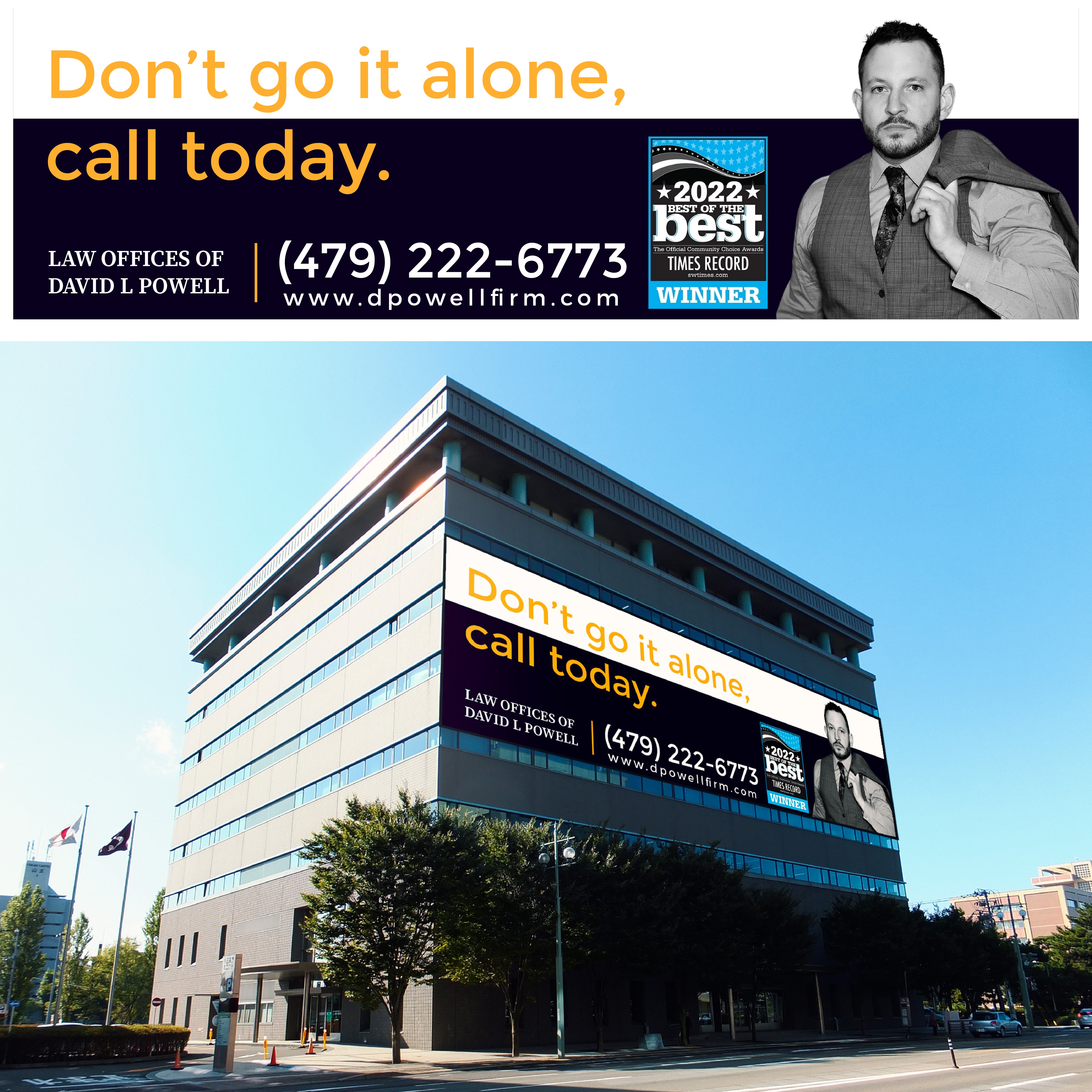 Billboard Design by Andre Swaby Creative Studio for Law Offices of David L Powell, PLLC | Design #33877302