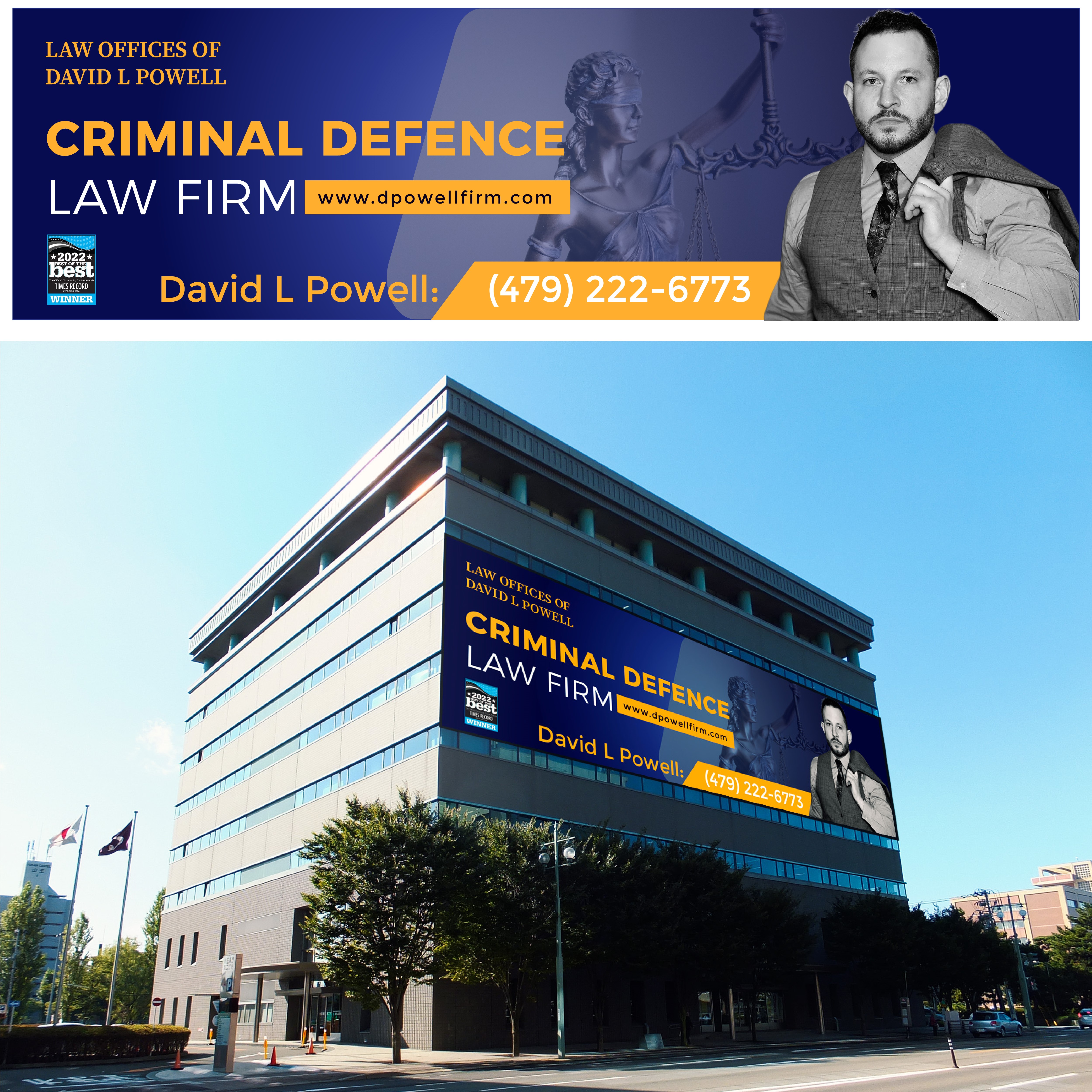 Billboard Design by Andre Swaby Creative Studio for Law Offices of David L Powell, PLLC | Design #33877303