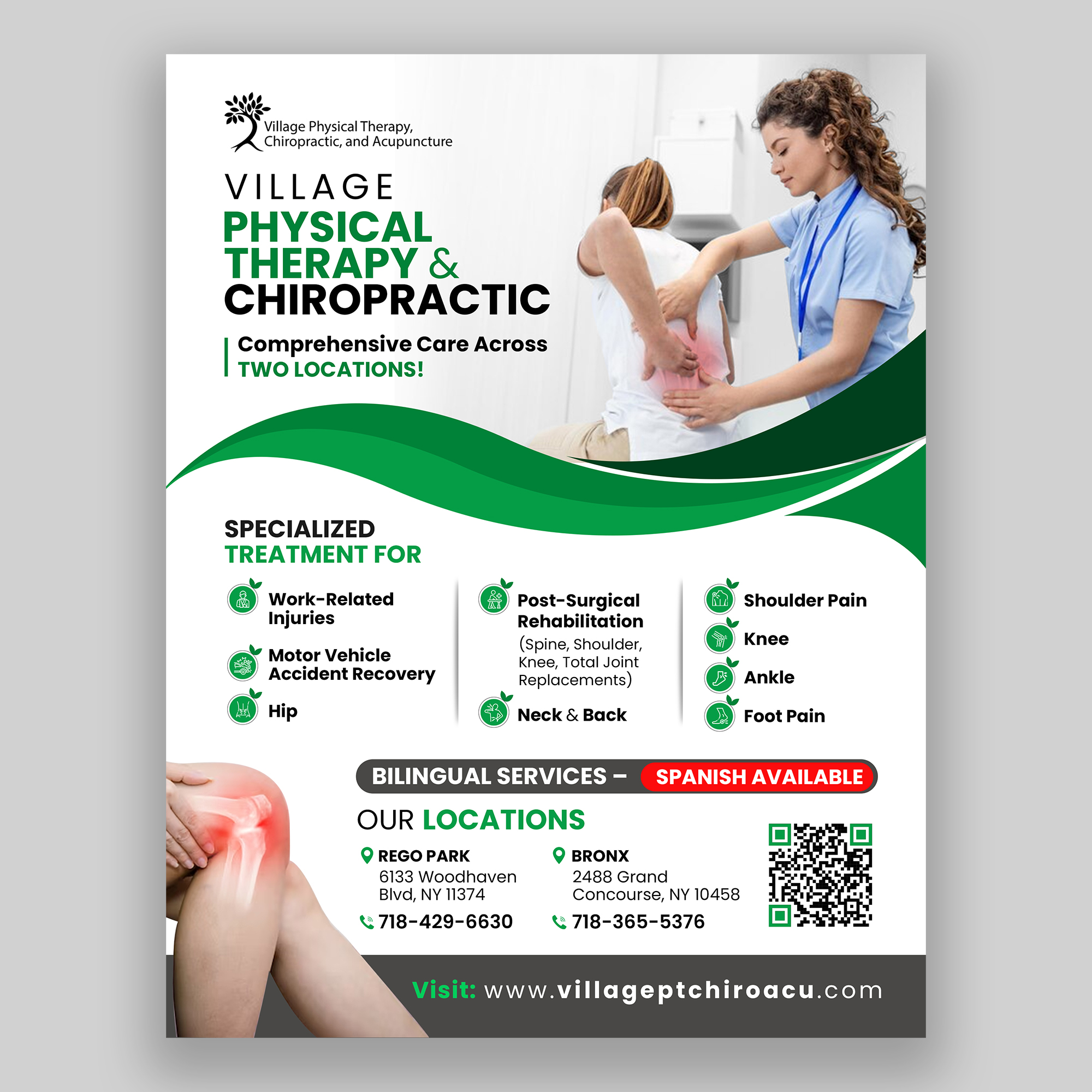 Flyer Design by debdesign for Village Chiropractic | Design #33886600
